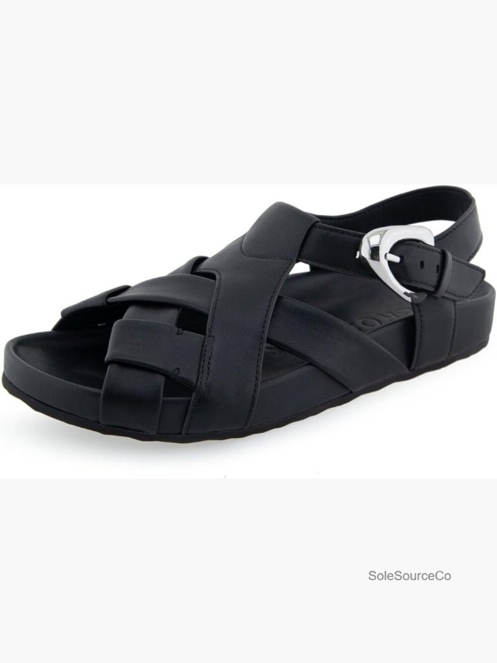 Women's Leather Fisherman Sandals - Arch Support Flat Sandals with Ankle Strap